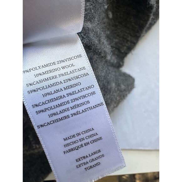 Rails Virgo Charcoal White Stars Cashmere Blend Pulliver Sweater Size XL - Picture 10 of 13